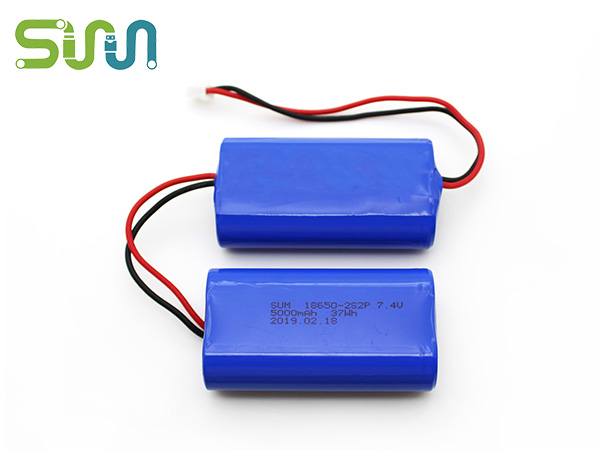 18650-2P2S安防设备锂电池5000mAh充电电池7.4V  2串2并锂电池组