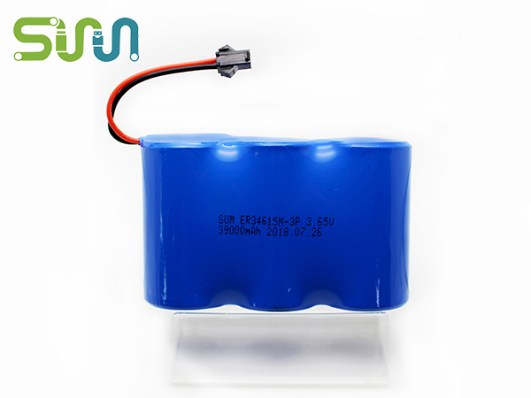 厂家直销定制一次性ER34615M锂亚电池39000mAh锂亚硫酰氯电池3.6V
